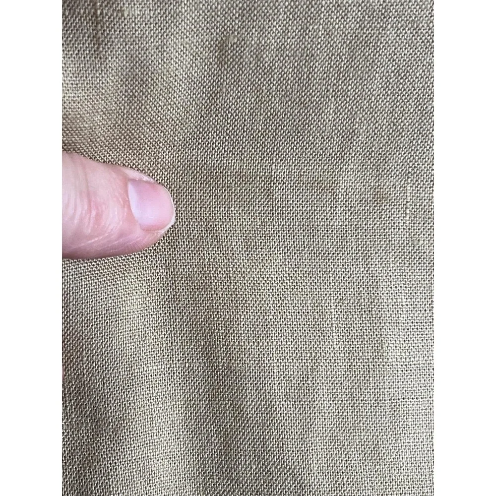 Banana‎ Republic Martin Pants 10 Khaki Straight Linen Stretch Classic Coastal